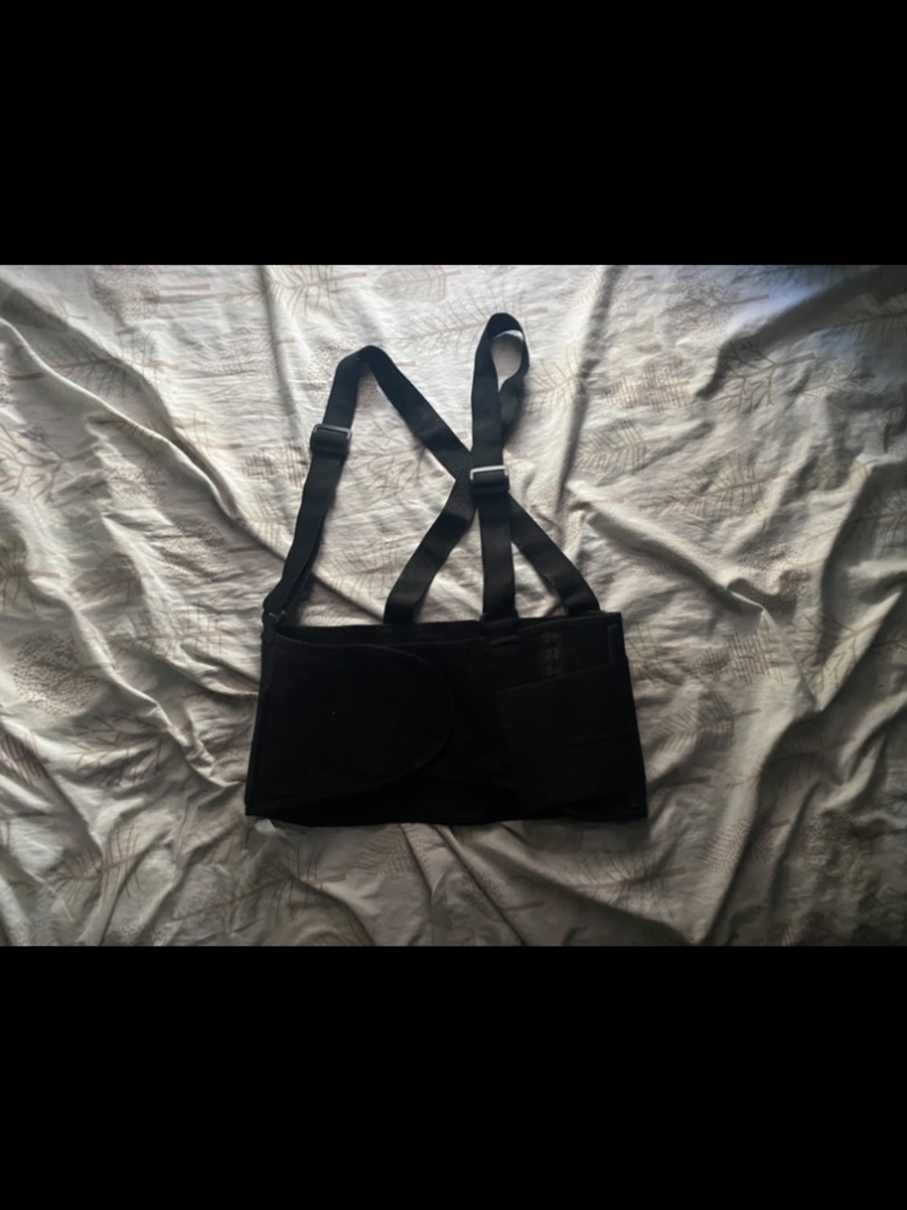 Black Unisex Utility lifting belt with Adjustable Straps
